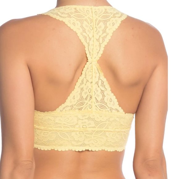 Free People Racerback Bralette Yellow - Picture 2 of 3